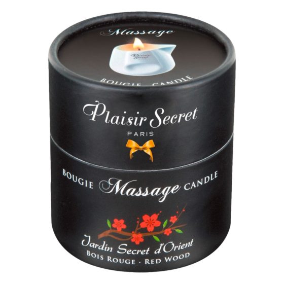Plaisirs Secrets Red Wood - Massage Kerze (80ml)
