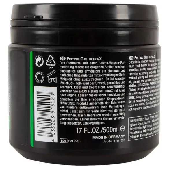 EROS Fisting - Gleitgel für Fisting (500ml)