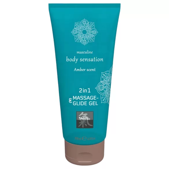 Shiatsu 2in1 Amber Scent - Massageöl-Gleitmittel - Amber (200ml)