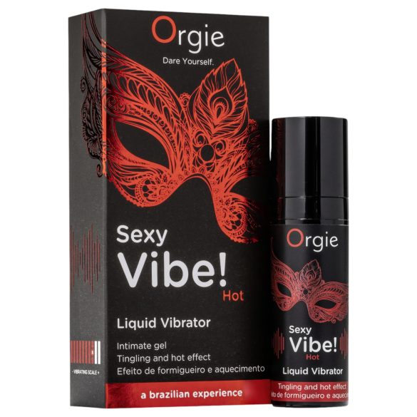 Orgie Sexy Vibe HOT - Erdbeer Wärmendes Flüssig-Vibrator (15 ml)