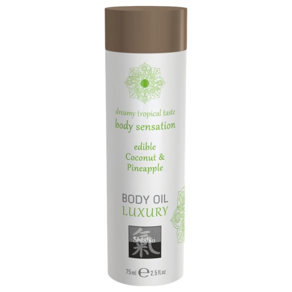 Shiatsu Luxury - Essbares Massageöl - Kokosnuss-Ananas (75 ml)