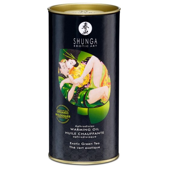 Shunga - Wärmendes Massageöl - Grüner Tee (100ml)