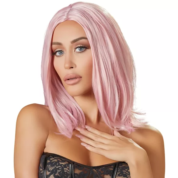 Cottelli - Mittellange Bob-Perücke (Rosa)