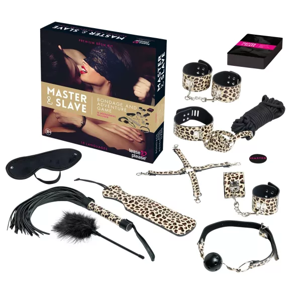 Master & Slave - Bondage Spielset (braun-schwarz)