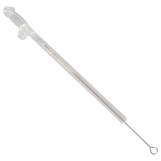 Straw Willy - Glasstrohhalme mit Penisform - Durchsichtig (4 Stück)