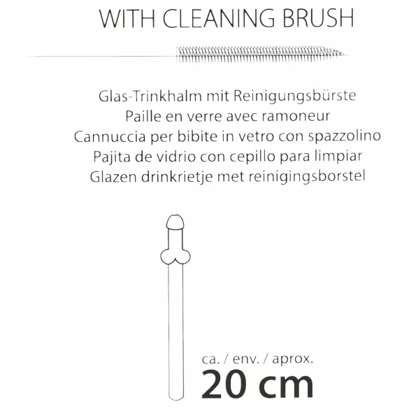 Straw Willy - klare Penis-Trinkhalme (4 Stk.)