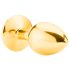Sunfo - Metall Analplug mit rotem Stein (Gold)