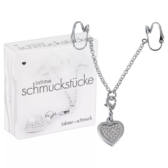 Strassherz Intimschmuck (silber)