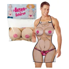 Erotische Geschenk-Küchenschürze (mit Plüschbrüsten)