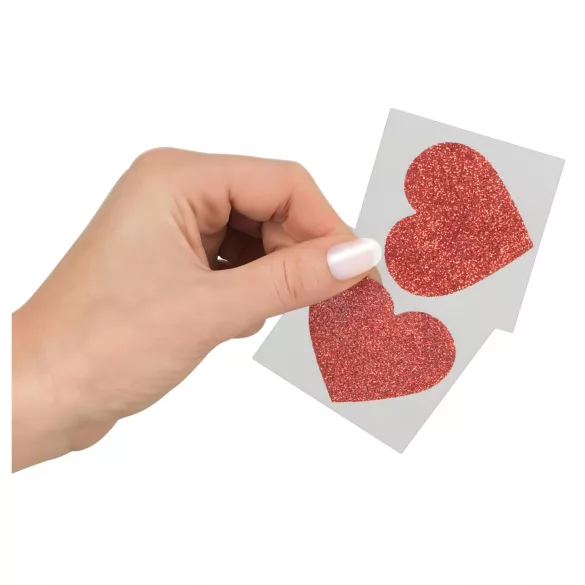 Cottelli - Glänzender Nippelsticker - Herz