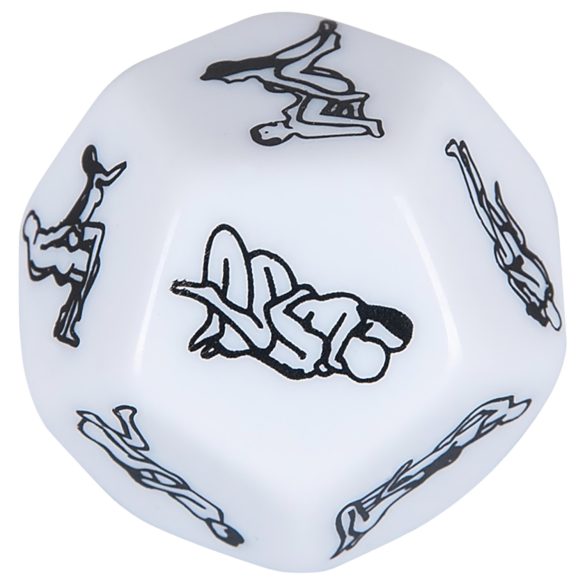 12-seitiger Sex-Würfel - weiß