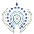 Funkelnde Diamanten Intimschmuck Set - 3-teilig (Blau)