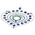 Funkelnde Diamanten Intimschmuck Set - 3-teilig (Blau)