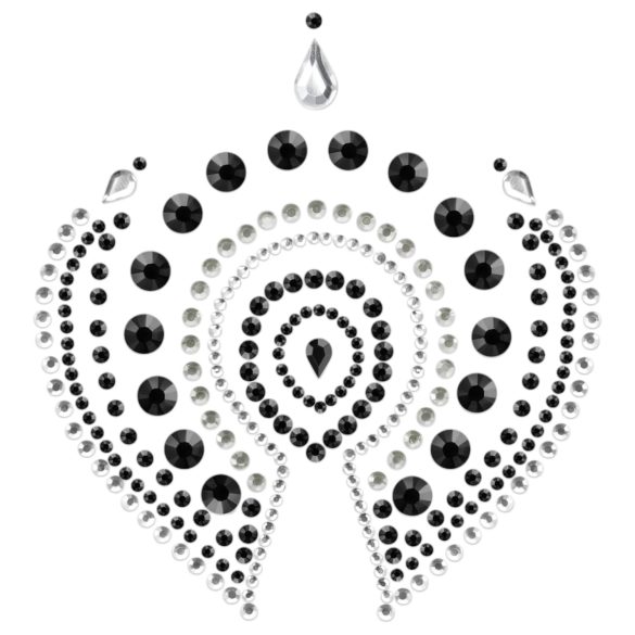 Schimmernde Diamanten Intimschmuck-Set - 3-teilig (schwarz)