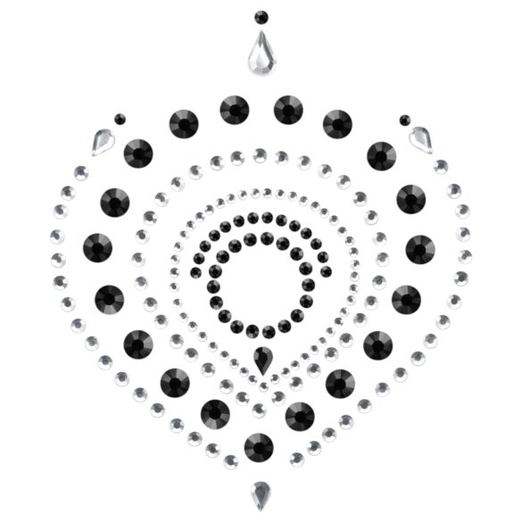 Schimmernde Diamanten Intimschmuck-Set - 3-teilig (schwarz)