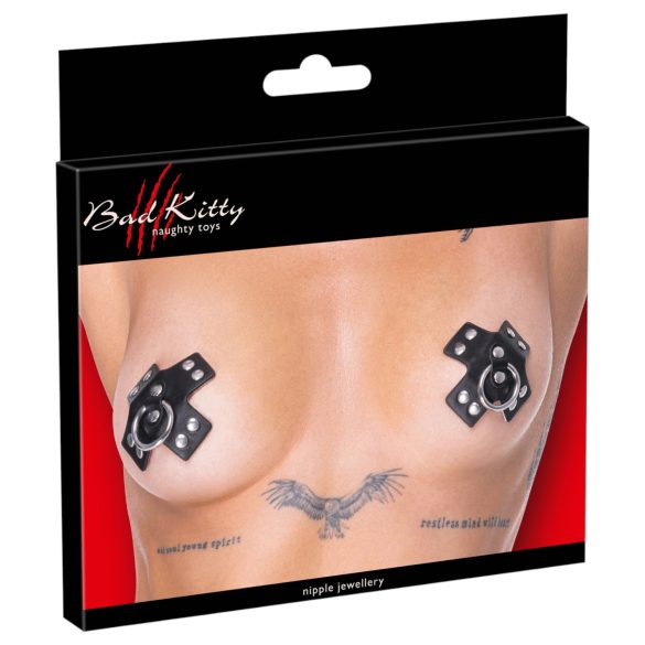 Bad Kitty - Piercing Nippelsticker (Schwarz)
