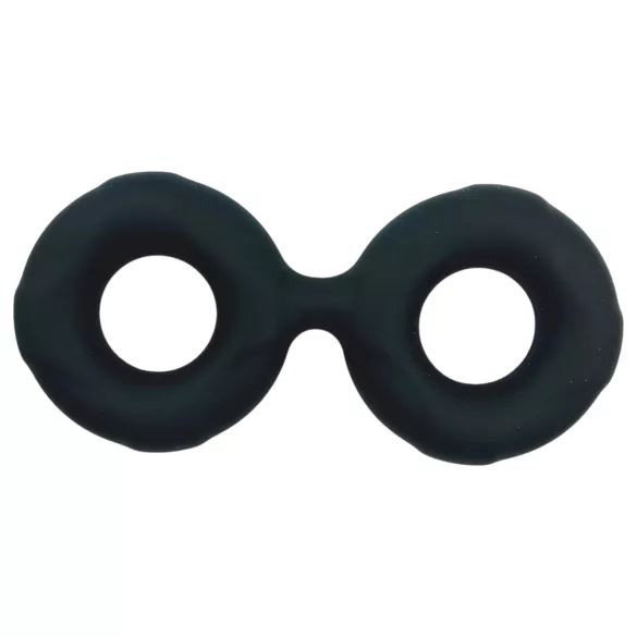 Pulselock Taur - Doppel-Penis- und Hodenring (schwarz) - 25 mm