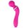 Einsamer 2in1 – Massage & G-Punkt Vibrator mit 3 Aufsätzen (Pink)