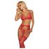 Mapalé - Dessous-Set mit Strumpfhalter (Rot) - M/L