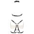 ZADO - Zweiteiliges Leder-Harness-Set (Schwarz-Gold)