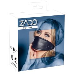 ZADO - Leder Mundschutz mit Mundstücken (schwarz)