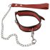 ZADO - Lederhalsband und Leine (Rot)