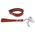 ZADO - Lederhalsband und Leine (Rot)