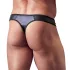 Svenjoyment - glänzender Herren-String mit Strass-Reißverschluss (schwarz) - XL