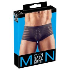Transparente, gestreifte Boxershorts (schwarz)