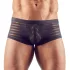 Svenjoyment - Transparente, gestreifte Boxershorts (schwarz)
