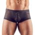 Transparente, gestreifte Boxershorts (schwarz) - M