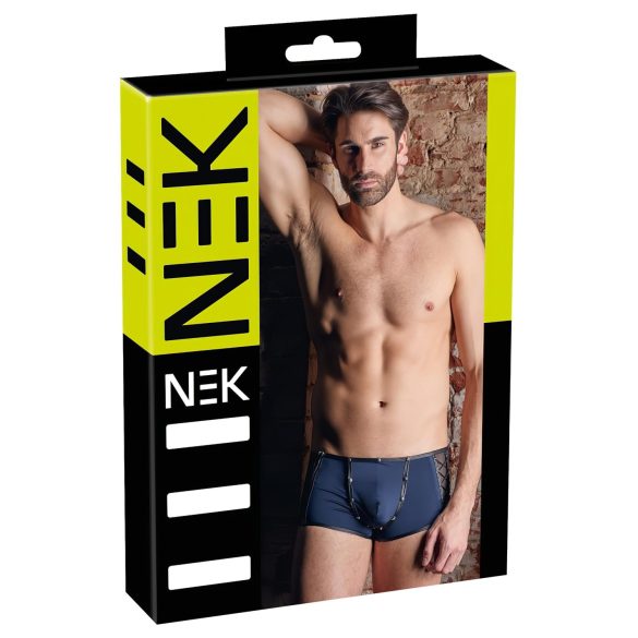 NEK - Schwarze Schnürung Netz-Boxershorts (Blau) - M