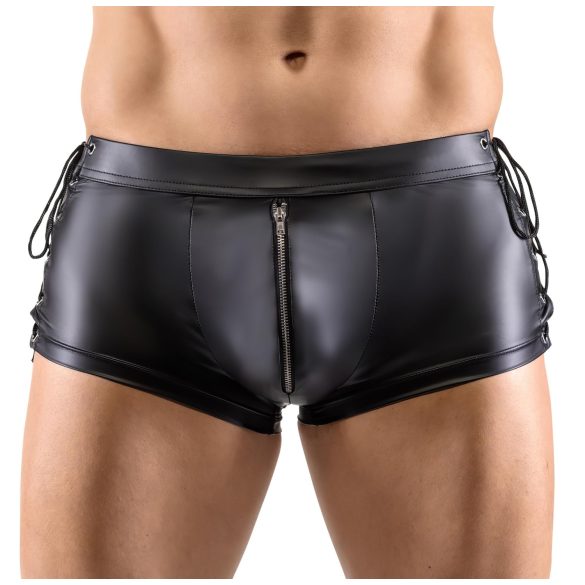 Svenjoyment - Matt-Boxershorts mit seitlicher Schnürung (Schwarz)