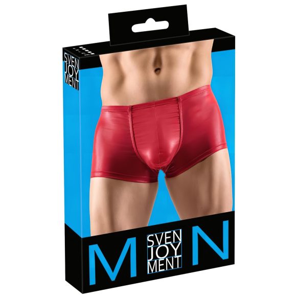 Svenjoyment - Glänzende Push-up-Boxershorts (Rot) - L