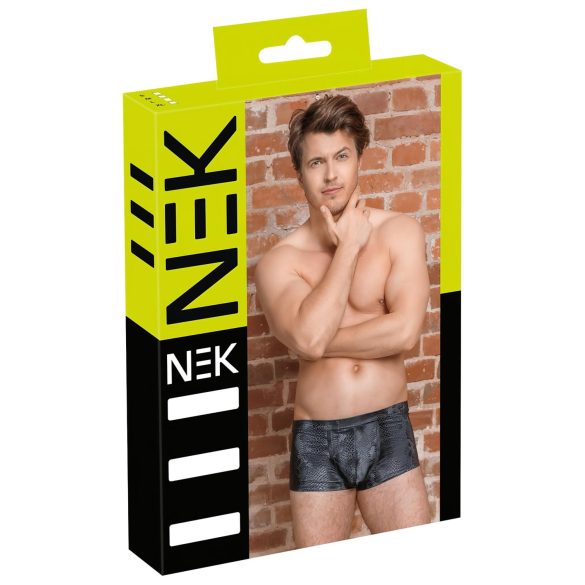 NEK - Boxershorts mit Schlangenledermuster (Schwarz) - L