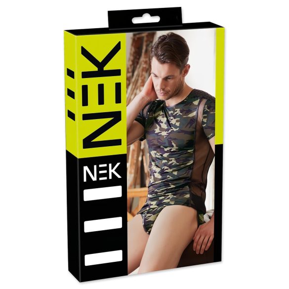 / NEK - Herren-Tarnmuster-T-Shirt (grün-braun) - 2XL
