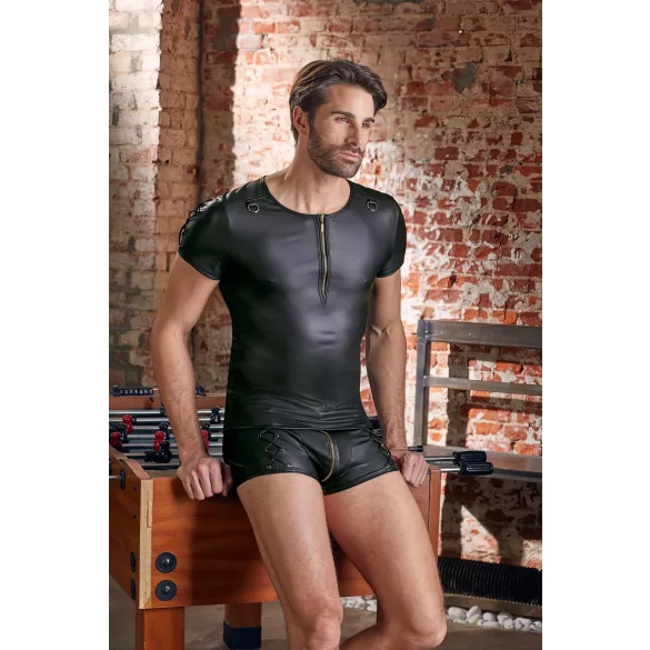 NEK - Mattes Herren-Shirt mit kurzen Ärmeln (schwarz) - M