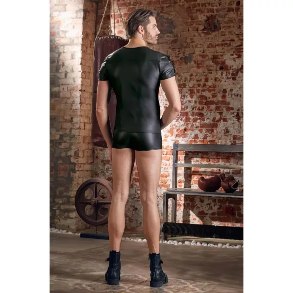 NEK - Mattes Herren-Shirt mit kurzen Ärmeln (schwarz) - 2XL