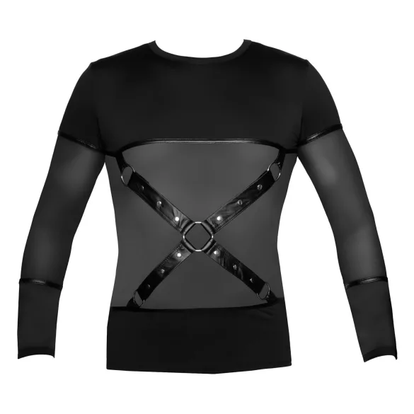 NEK - Langarmshirt mit Kreuzträger für Herren (schwarz) - L