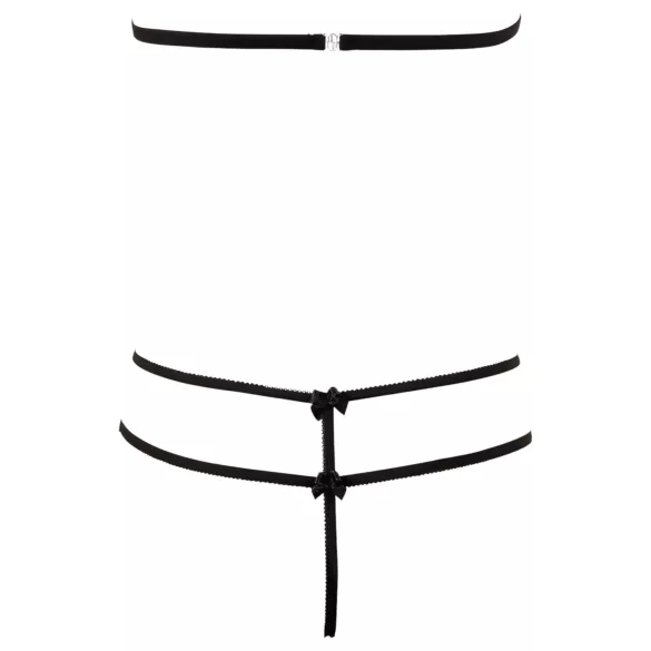 Cottelli - Offenes Spitzen-Set (schwarz)