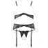 Abierta Fina - Perlenverziertes Spitzen-Dessous-Set - L