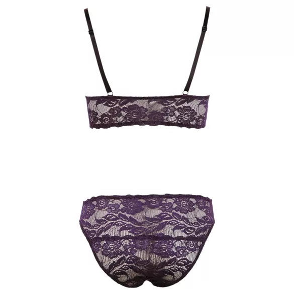 Cottelli - Blumiges Spitzen-BH-Set (lila)