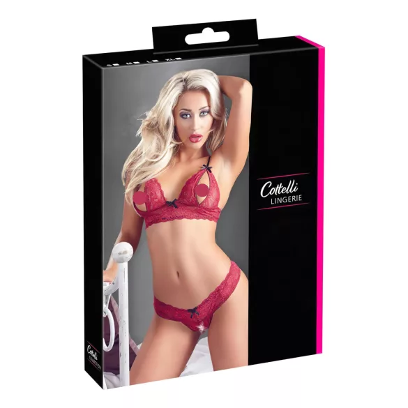 Cottelli - Sinnliches BH-Set aus Spitze (Rot) - L