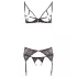 Abierta Fina - Glanzende Spitzenzauber - BH-Set (Schwarz)