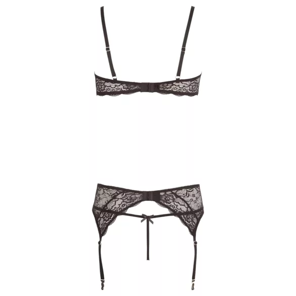 Abierta Fina - Glanzende Spitzenzauber - BH-Set (Schwarz)