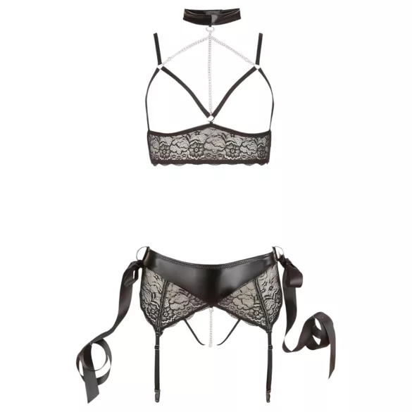 Cottelli Bondage - Spitzenunterwäsche-Set (5-teilig)