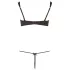 Cottelli - Funkelndes besticktes BH-Set (schwarz)