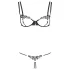 Cottelli - Funkelndes besticktes BH-Set (schwarz) - L