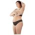 Cottelli Plus Size - Perlen-BH-Set (Schwarz)