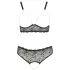 Cottelli Plus Size - Perlen-BH-Set (schwarz) - XL